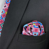 DIGITAL MAZE SILK SCARF & POCKET SQUARE SET